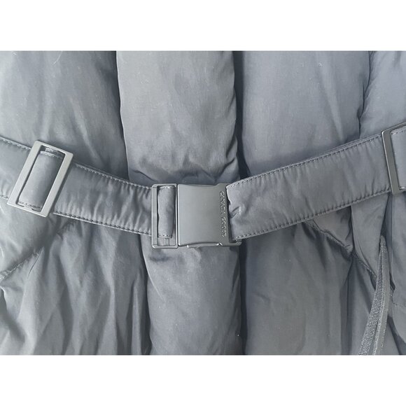 Canada Goose Black Puffer Hooded Belted Long Down Coat Womens - Picture 7 of 16